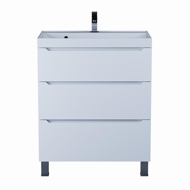 Тумба под раковину для ванной Uperwood Tanos 70 см, напольная, белая, 3 ящика фото 8