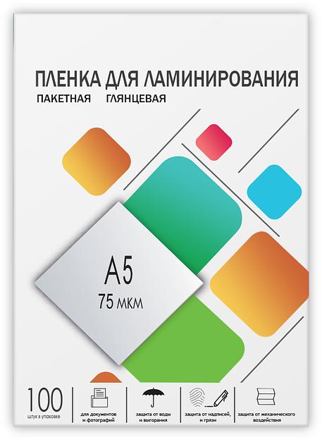 Пленка 154х216 (75мик) 100 шт. Гелеос Пленка для ламинирования A5, 154х216 (75 мкм) глянцевая 100шт, ГЕЛЕОС [LPA5-75] фото 1