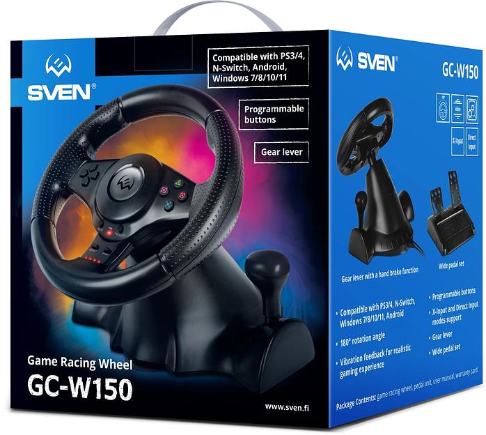 Руль Sven GC-W150 16кноп. (с педалями) черный фото 7