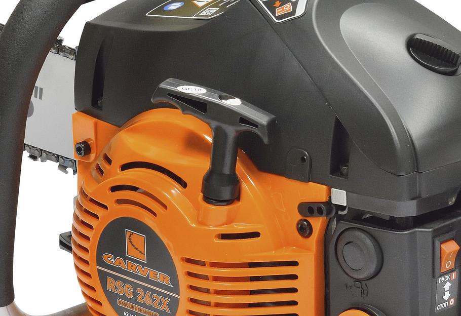 Пила бенз. CARVER RSG 262Х [01.004.00057] {картон (Шина 20" Oregon 208PXBK095, Цепь Oregon 21BPX078)(48 шт/пал } фото 8