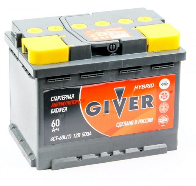 Аккумулятор GIVER Hybrid 60L фото 1