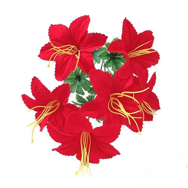 Букет бархатных колокольчиков 6 голов 32см 394-614 фото 3