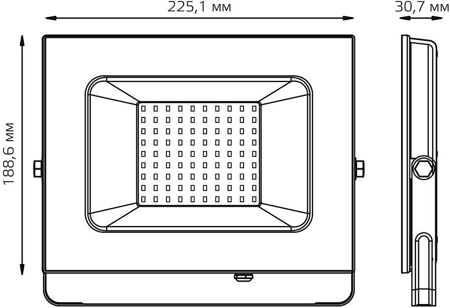 Прожектор уличный Gauss Elementary светодиодный 70Втчерный (613100270) фото 5