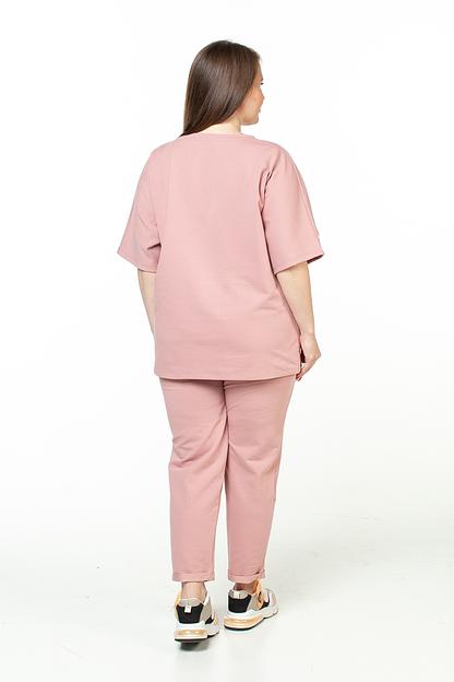 Туника футер 2-х нитка  4120/03/Пудровый  фото 6