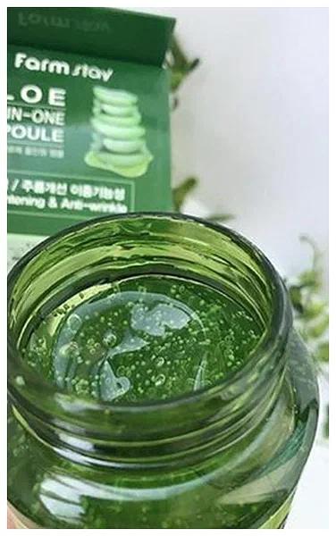 Ампула с экстрактом алоэ вера FARM STAY Aloe All In One Ampoule ОПТ фото 3