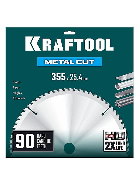 KRAFTOOL Metal Cut 355 х 25.4 мм, 90Т, диск пильный по металлу и стали (36954-355-25.4-90) фото 3