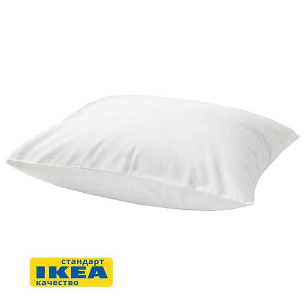 Наволочка НАТЕСМИО (ИКЕА НАТТЭСМИН) 50x70, белый, сатин KL-90343683 фото 1