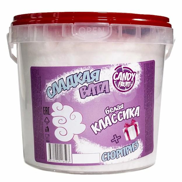 Сахарная вата «CANDYFRUIT» с сюрпризом классическая, 50 гр/6 шт ОПТ фото 1