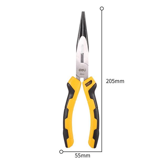 Удлиненные плоскогубцы Deli DL2108 200мм, двухкомпонентная рукоять фото 3