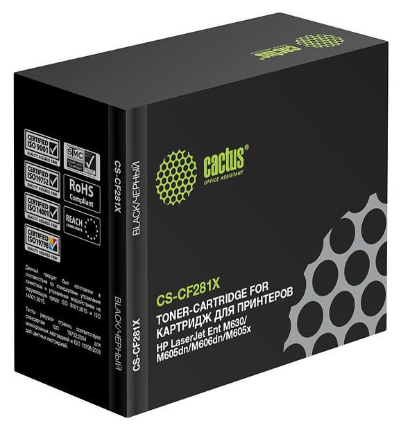 Картридж лазерный Cactus CS-CF281X CF281X черный (25000стр.) для HP LJ Ent M630/M605dn/M606dn/M605x фото 1