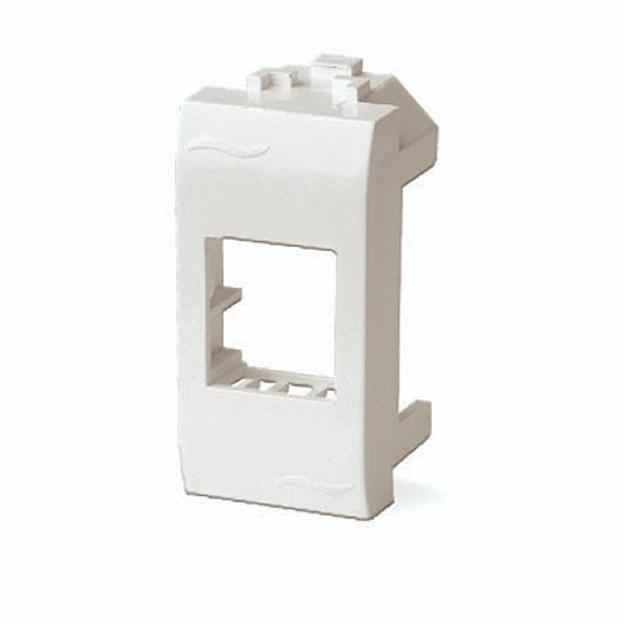 Dkc 76608B Адаптер для информационных разъемов SIEMON, белый, 1мод. фото 1