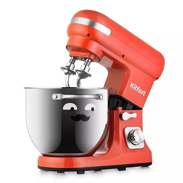 Миксер планетарный Kitfort КТ-3416-1 1400Вт красный фото 1