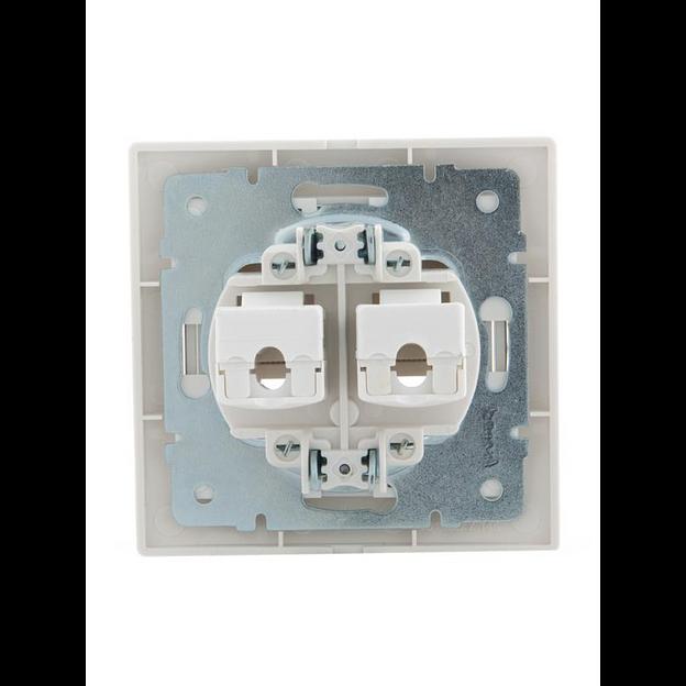 Розетка компьютерная 2-м СП Mira RJ45 бел./бел. LEZARD 701-0202-141 фото 4