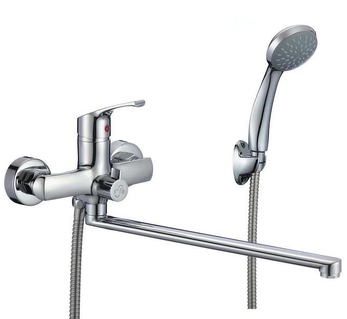 Смеситель ванно-душевой одноручный "Eleanti" с металлическим шлангом фото 1