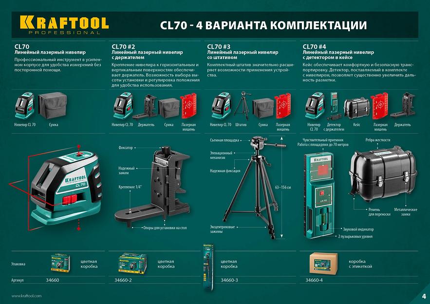 KRAFTOOL CL-70, лазерный нивелир (34660) фото 9