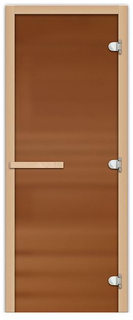 Дверь для сауны FireWay (1,9х0,7) ст. Бронза матовая 6 мм (2 петли) фото 1