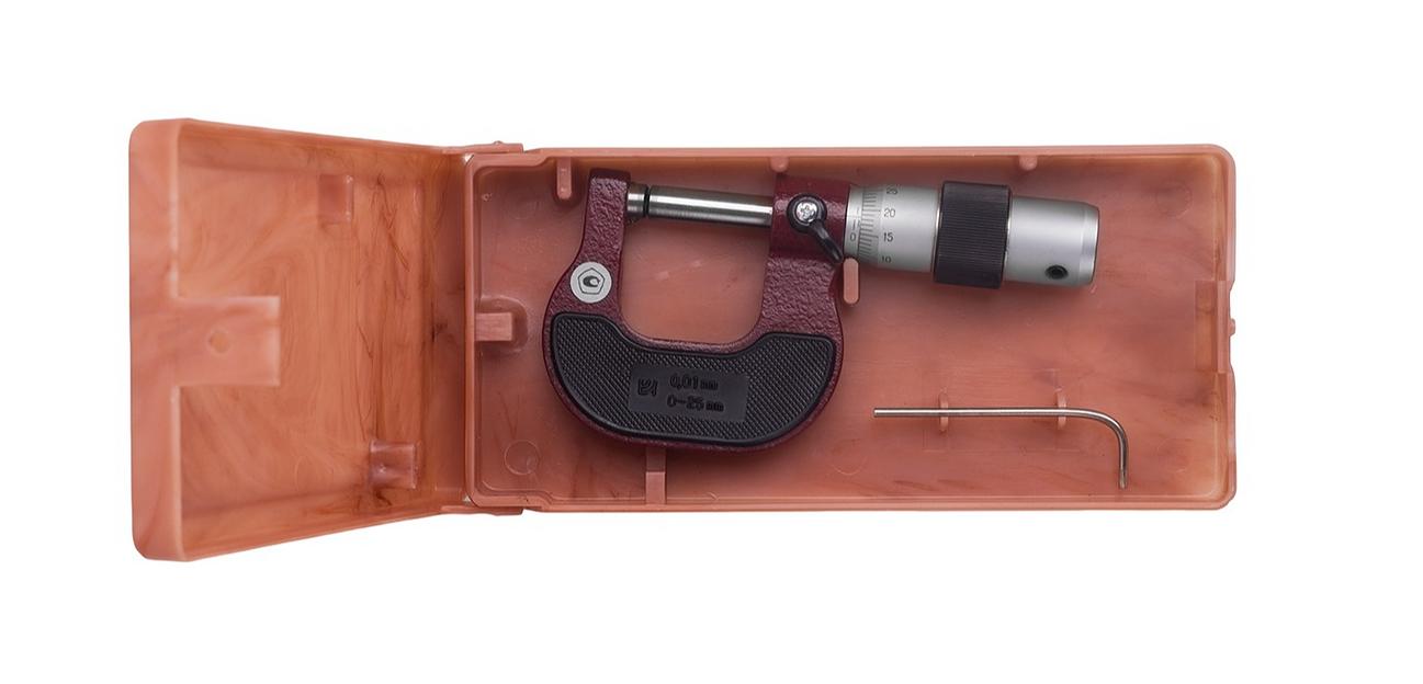 Микрометр гладкий МК-  25 0,01 кл.т.1 КировИнструмент с поверкой фото 2