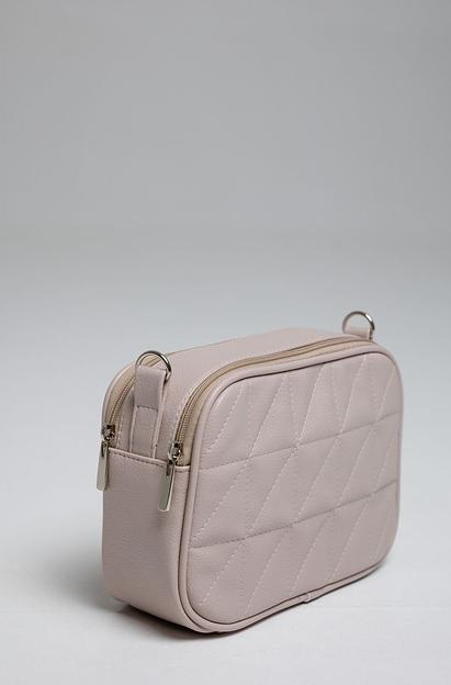 Женская сумка кросс-боди серо-бежевая опт фото 7