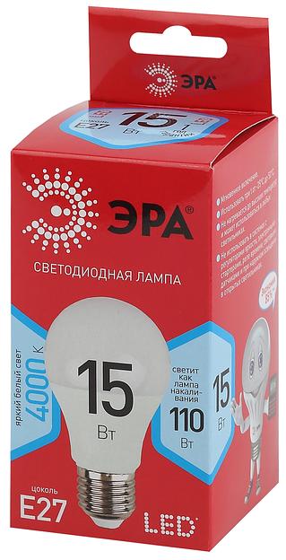 ЭРА Б0046356 LED A60-15W-840-E27 R (диод, груша, 15Вт, нейт, E27) фото 2