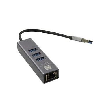 5bites UA3-45-11BK Кабель-адаптер USB3.0 / 3*USB3.0 / RJ45 1G / AL / GREY фото 1