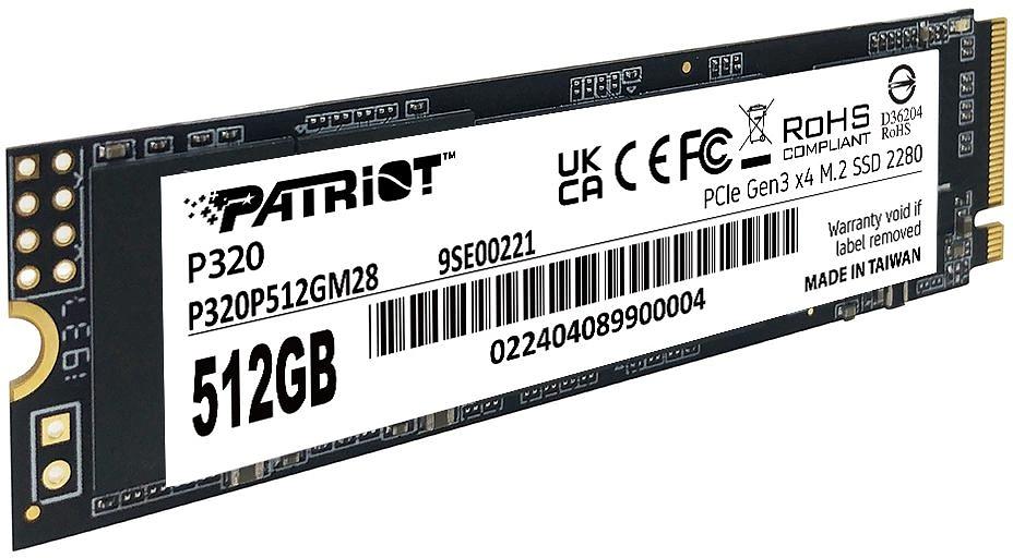 Накопитель SSD Patriot PCIe 3.0 x4 512GB P320P512GM28 P320 M.2 2280 фото 3