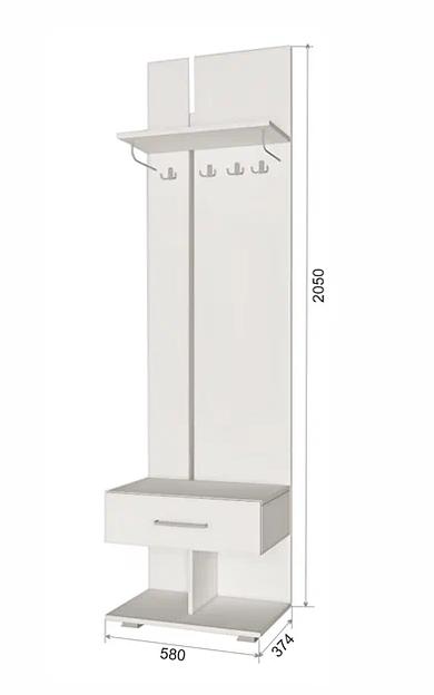 Прихожая вешалка с ящиком «Пайн» арт.ПП5 ОПТ фото 3