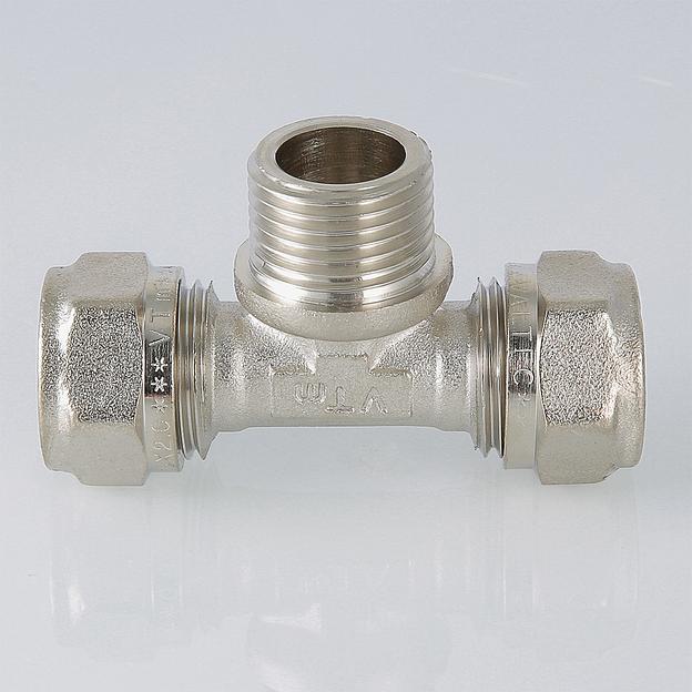 Фитинг обжимной тройник с переходом на наружную резьбу опт фото 9