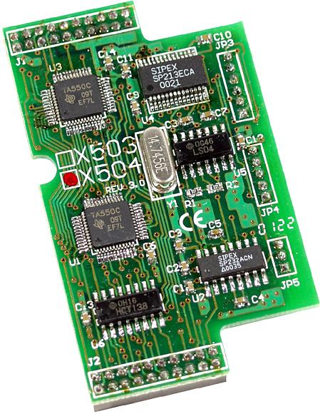 Плата расширения для контроллеров серий I-7188XB/XG/EX/EG, μPAC-7186EX/EG/FD/SM, 2 порта RS-232 фото 1