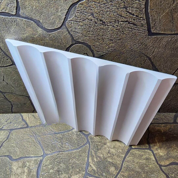 Панель гипсовая 3D премиум «Волна ровная» 500×500 мм фото 2