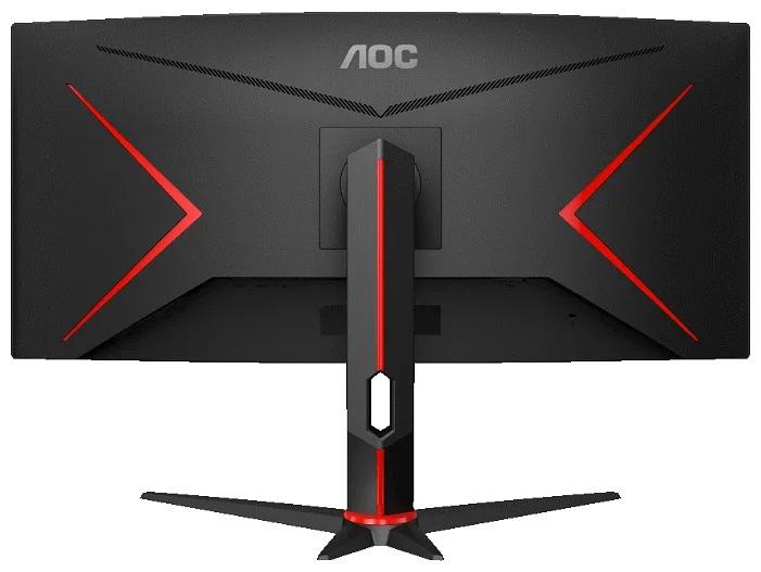 Монитор 34" AOC CU34G2X Curved 3440x1440@144Hz VA LED 21:9 1ms 2*HDMI 2*DP 4*USB3.0 80M:1 178/178 300cd HAS Tilt Swivel Black-Red (CU34G2X) фото 4