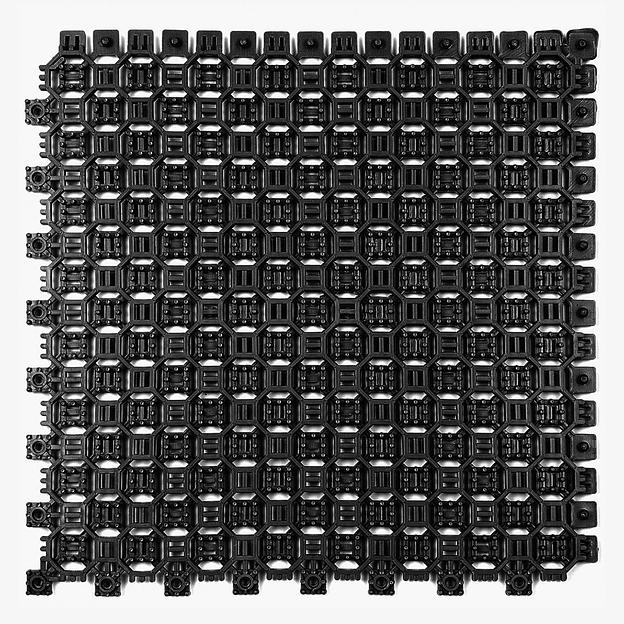 Optima Duos – грязезащитное двустороннее покрытие, толщина 16мм, Цвет Черный RAL 9005, Толщина модуля 16 мм. фото 1