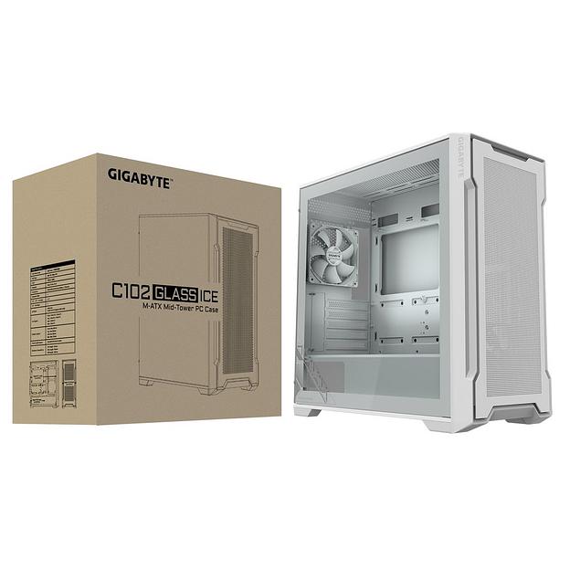 Корпус Gigabyte C102G MidTower, mATX, USB3.0x2, Audio I/O, GPU:410mm, White фото 1