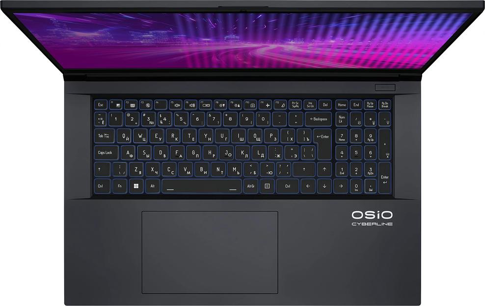 Ноутбук Osio CyberLine C170i-001 Core i5 12600H 16Gb SSD512Gb NVIDIA RTX RTX 3050 6Gb 17.3" IPS FHD (1920x1080) noOS dk.grey WiFi BT Cam 3410mAh фото 5