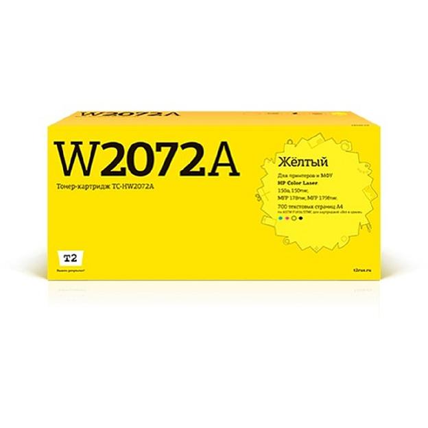 T2 W2072A картридж TC-HW2072A для HP Color Laser 150a/150nw/MFP 178nw/MFP 179fnw (700 стр.) желтый, с чипом фото 1