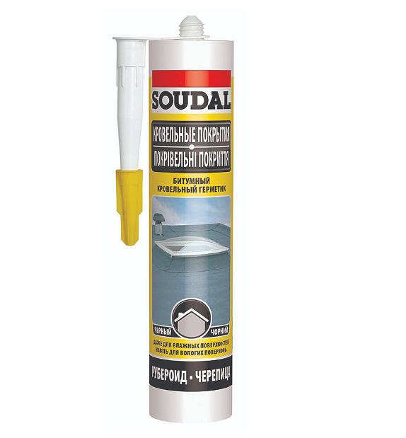 Битумный кровельный герметик Soudal 280 мл ОПТ фото 1