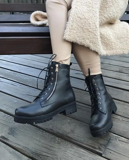 Ботинки берцы BuzShoes зимние черные ОПТ фото 5