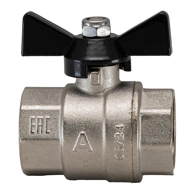 Кран шаровой полнопроходной 3/4' ВН бабочка фото 1