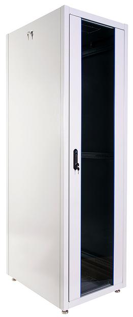 Шкаф коммутационный ЦМО (ШТК-Э-42.8.10-44АА) напольный 42U 800x1000мм пер.дв.перфор. задн.дв.перфор. 2 бок.пан. 710кг серый 915мм 114кг фото 1