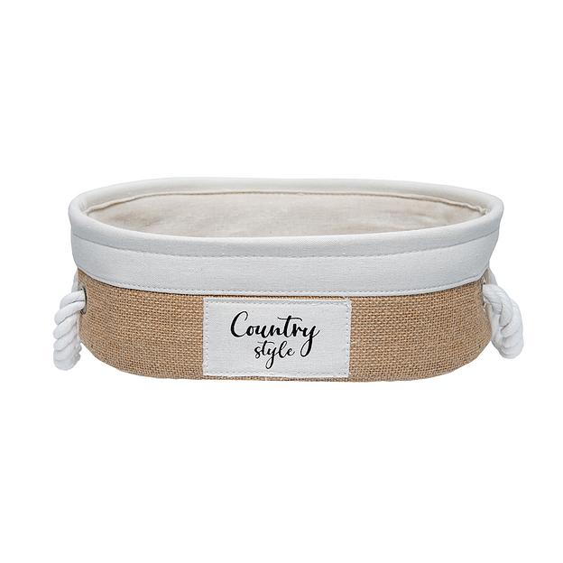 Корзина стеллажная с ручками "Кантри", Д320 Ш220 В100, бежевый фото 1