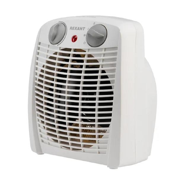 Тепловентилятор электрический настольный 2кВт со спиральным нагревательным элементом, белый Rexant фото 1