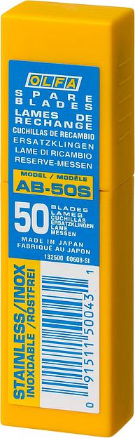 OLFA 9 мм, 50 шт, в пластиковом кейсе, сегментированные лезвия (OL-AB-50S) фото 5