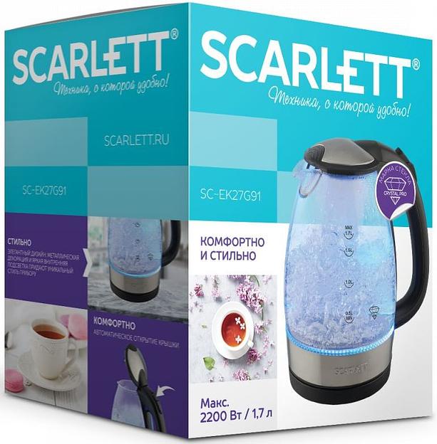 Чайник электрический Scarlett SC-EK27G91 черный фото 7