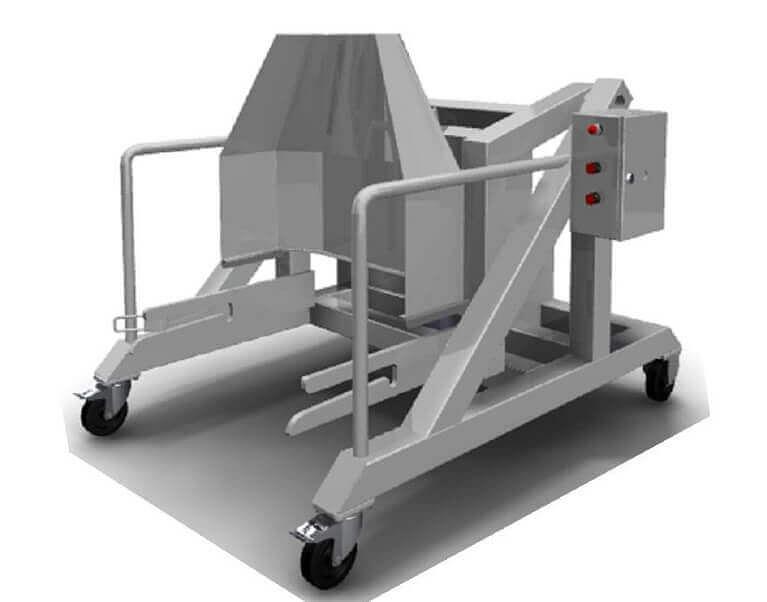 Подъёмник опрокидыватель для евротележек, пневматический фото 1