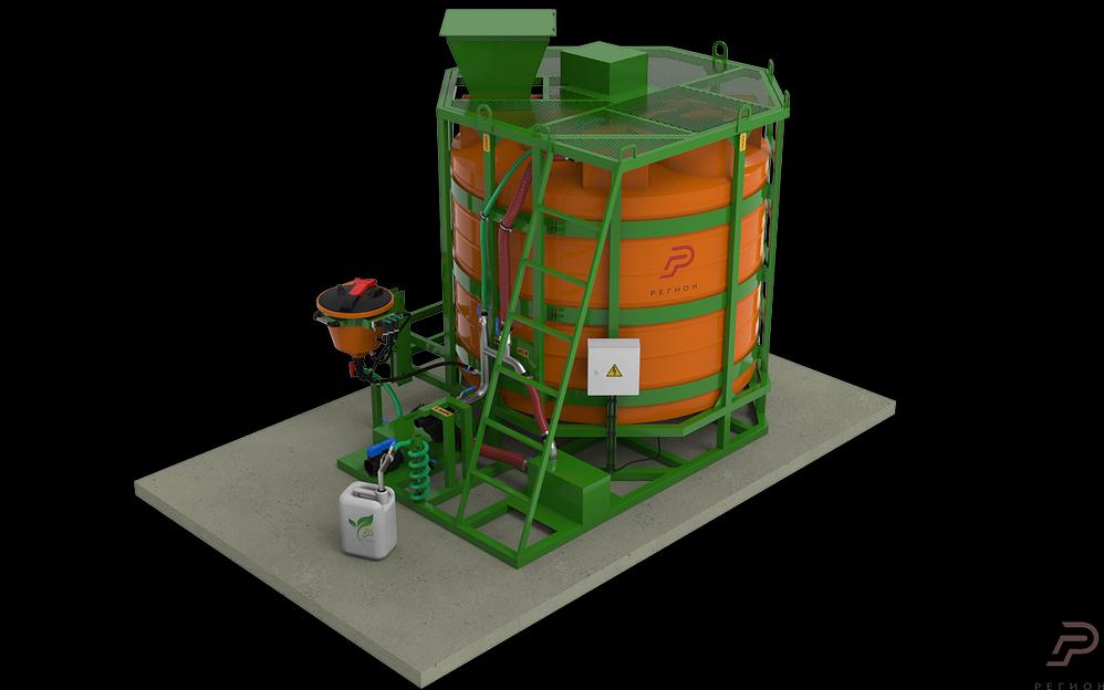 Стационарный растворный узел с лопастной мешалкой Кассета 5000х1S2 фото 1