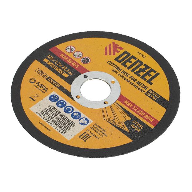 Круг отрезной по металлу, 125 х 1,2 х 22,2 мм, WA60TBF// Denzel фото 1