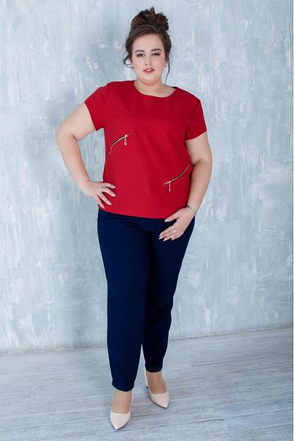 Блуза красная Р-0044 фото 3