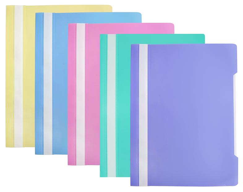 Папка-скоросшиватель Бюрократ Pastel -PSLPAST/VIO A4 прозрач.верх.лист пластик фиолетовый 0.14/0.18 фото 3