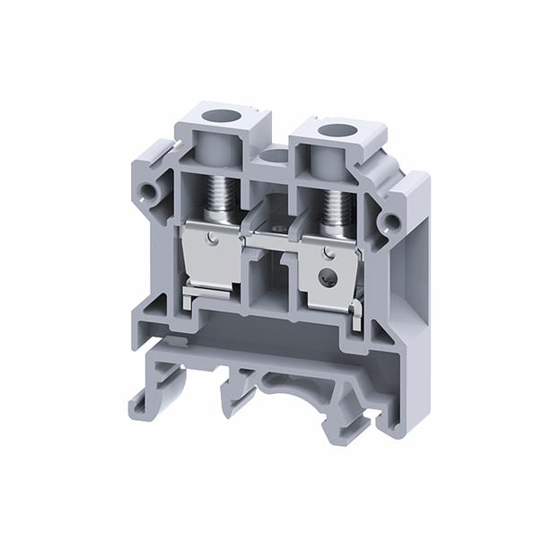 Клемма проходная 10 кв.мм винтовая OptiClip CTS-10-I-57A-(0,5-10)-серый фото 1