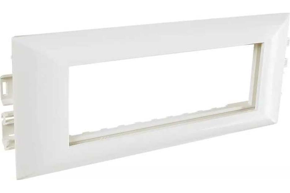 Суппорт с рамкой на 3 поста (45х45) в профиль для кабельных каналов 100х50 105х50 100009S фото 1