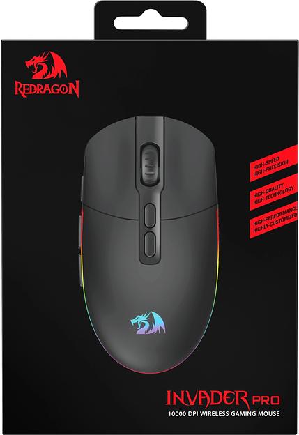 Мышь беспроводная REDRAGON 2.4G/проводная игровая 7+кн.колесо 10000dpi RGB черн. Invader Pro 71845 фото 9